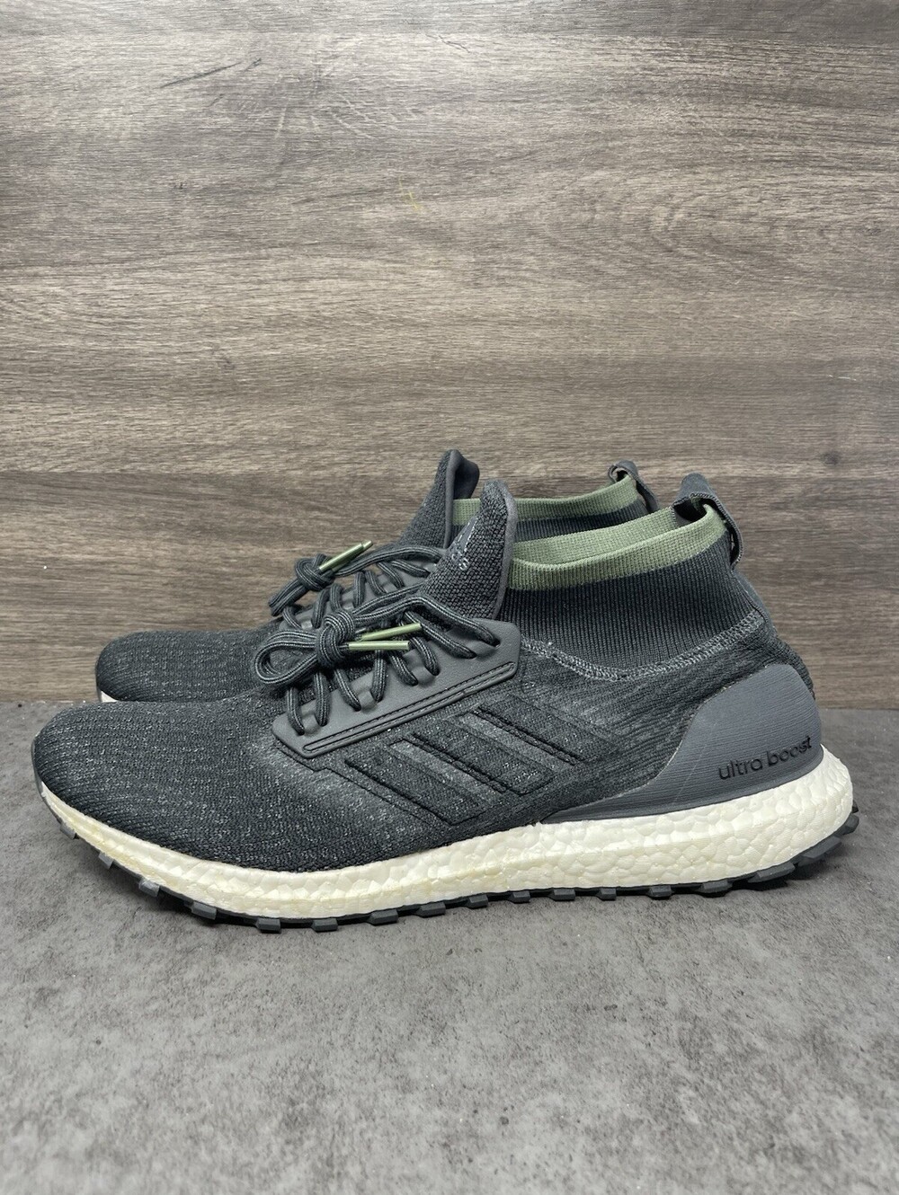 adidas Ultraboost All Terrain Mens Size 14 Black Green Running Shoes CQ0625